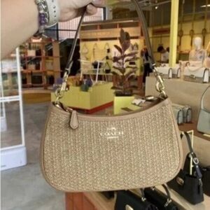 Coach Beige and Brown Shoulder Bag